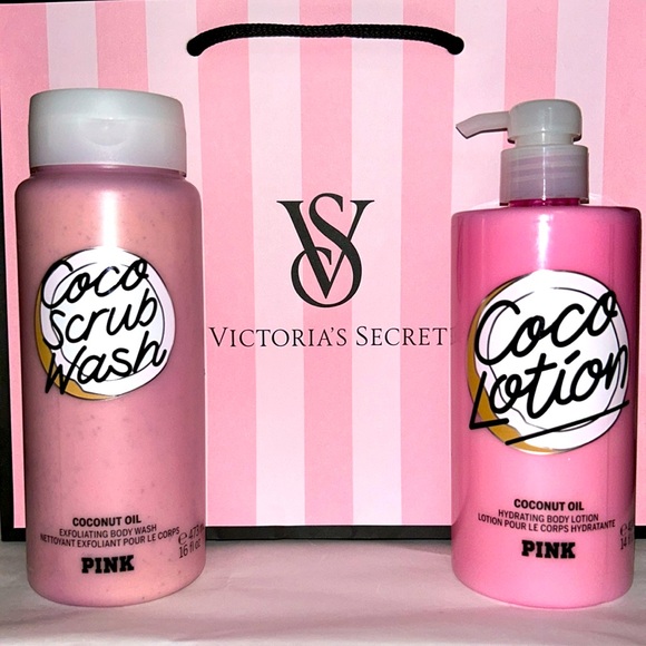 PINK VICTORIA'S SECRET Coco Scrub Wash Body Lotion